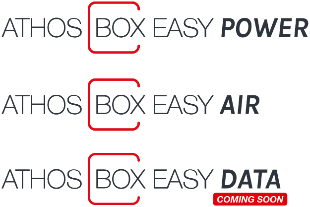 ATHOS BOX EASY Logos POWER, AIR und DATA