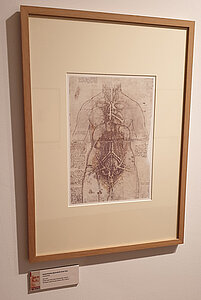 Exhibit drawing by da Vinci