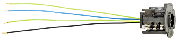 Rotary contact system D30, 3-pole with double protected conductor, 52 mm diameter