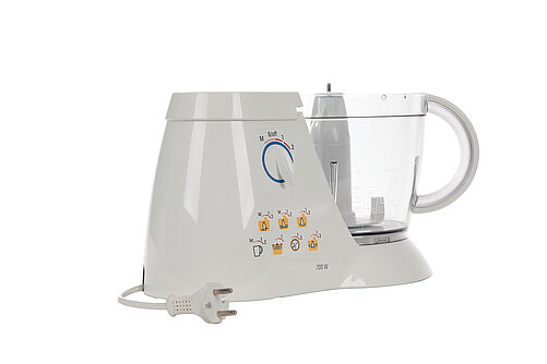 Food processor with cable from the front