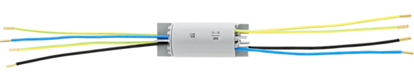 Rotary contact system D20, 3-pole with double protected conductor, 24 mm diameter